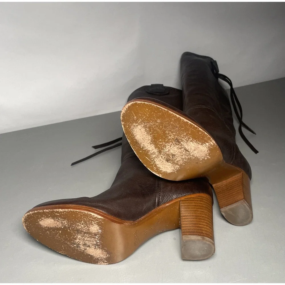 Coach leather knee